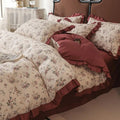Floral Duvet Cover Set Queen 100 Cotton