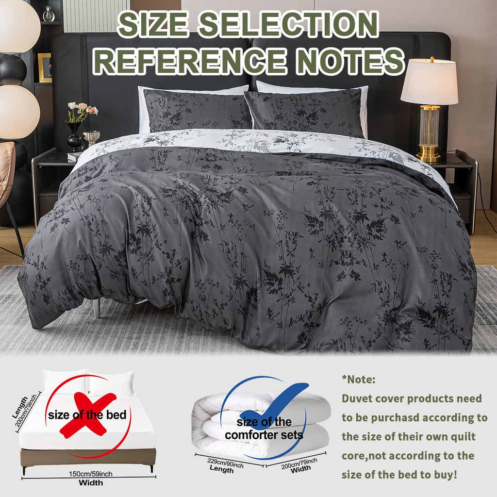 3pcs Zhusheng Kongye Pattern Print Duvet Cover